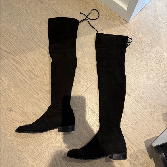 Stuart weitzman over the knee black suede boots 8.5 - Picture 3 of 4